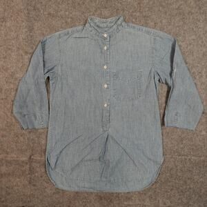 Ralph Lauren Top Womens XS? Half Button 3/4 Sleeve Chambray Shirt Western Denim